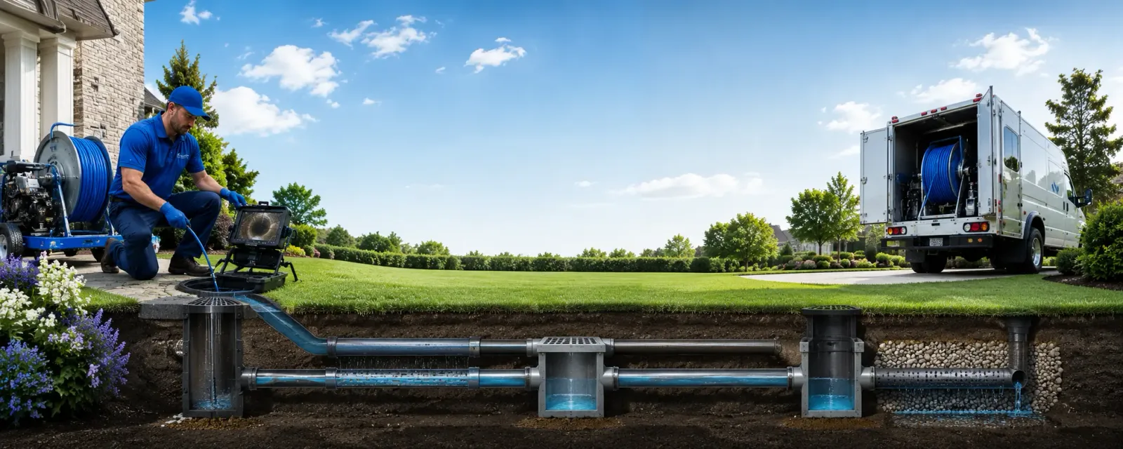 Outdoor drain cleaning information for New Hartford, IA